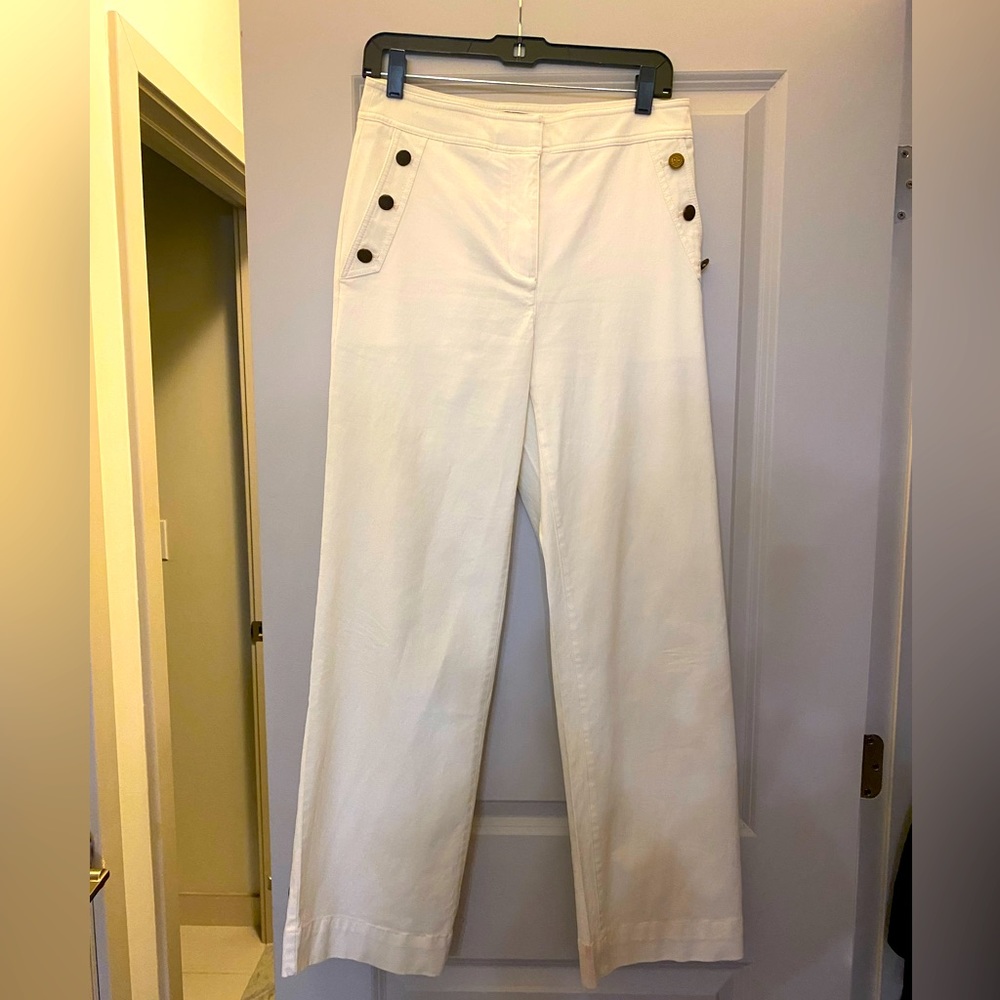 TALBOTS WIDE LEG PANTS- ECRU